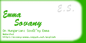 emma sovany business card